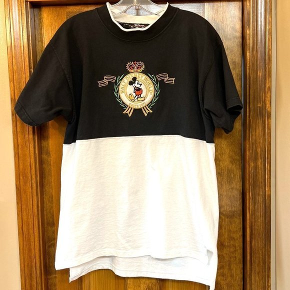 Vintage Walt Disney World Disney Originals SS T-Shirt Applique Embroidered Gold - Picture 1 of 7